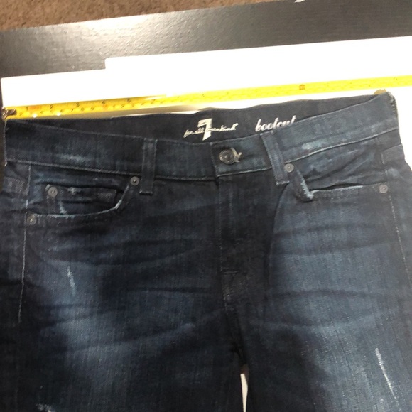 7 for all Mankind bootcut distressed jeans size 28 - Picture 11 of 13